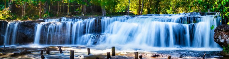 Фартук из стекла водопады (скинали)